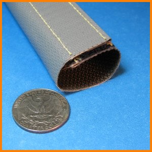 fiberglass fabric sleeve with ptfe resin coating and hook loop closure