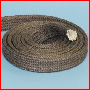 fiberglass braided sleeve with graphite coating high temperature heat resistant